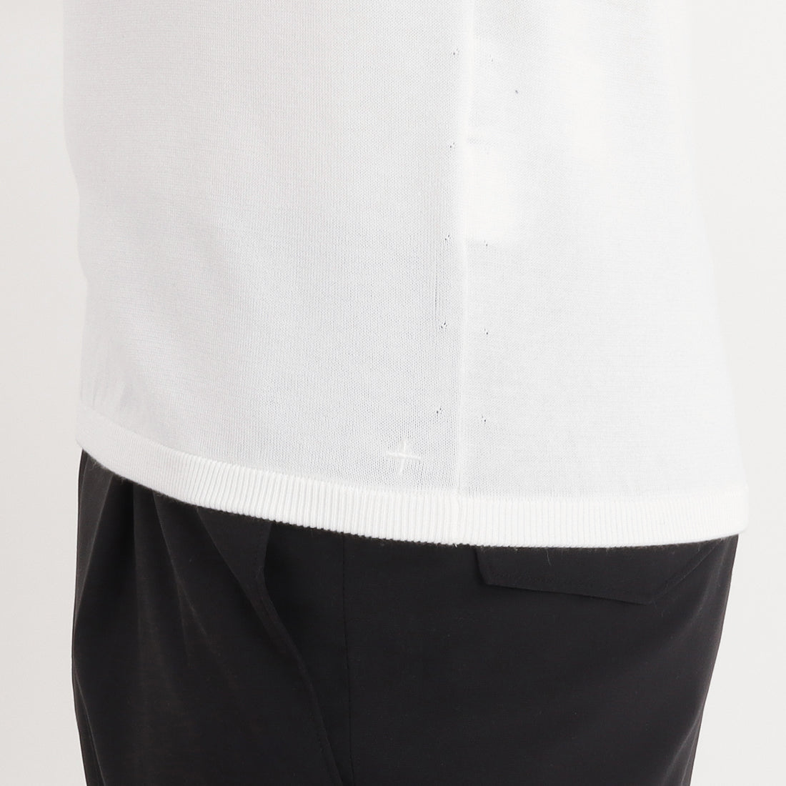 スビンプラチナム ニットポロシャツ ホワイト | ＋CLOTHET ONLINE