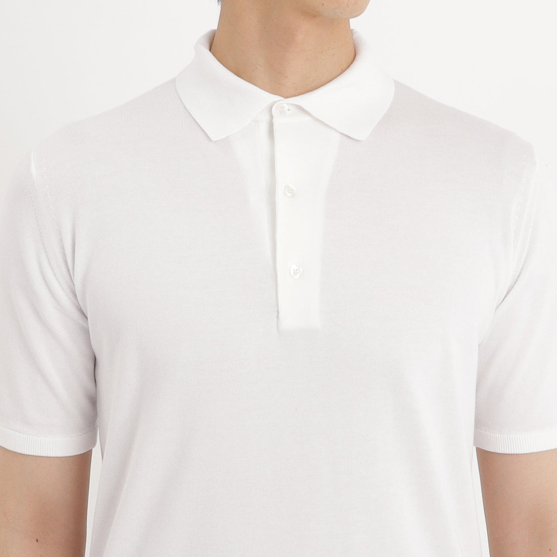 Knit Polo-shirt Color: White