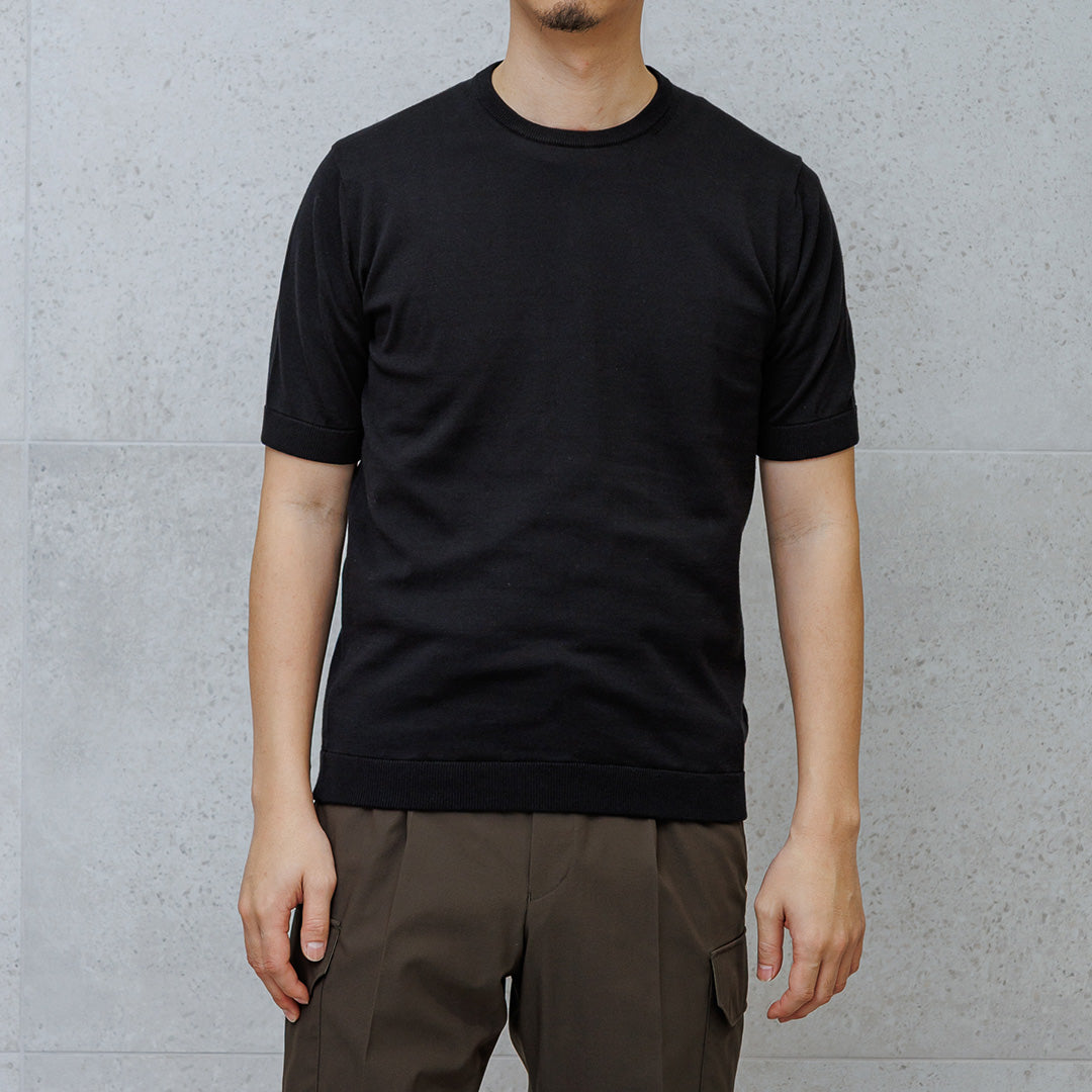 【Renewal】Knit T-shirt Color: Black