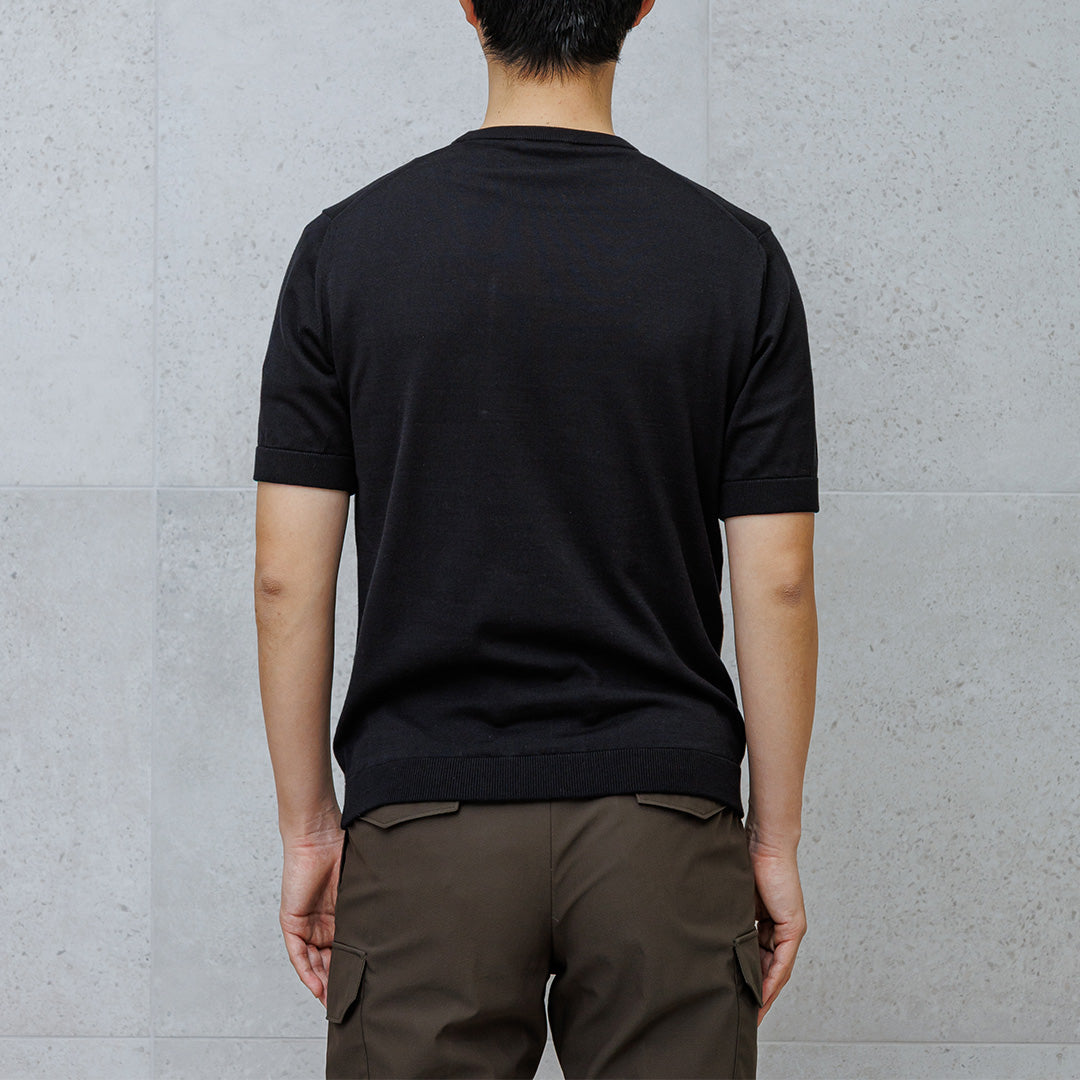 【Renewal】Knit T-shirt Color: Black