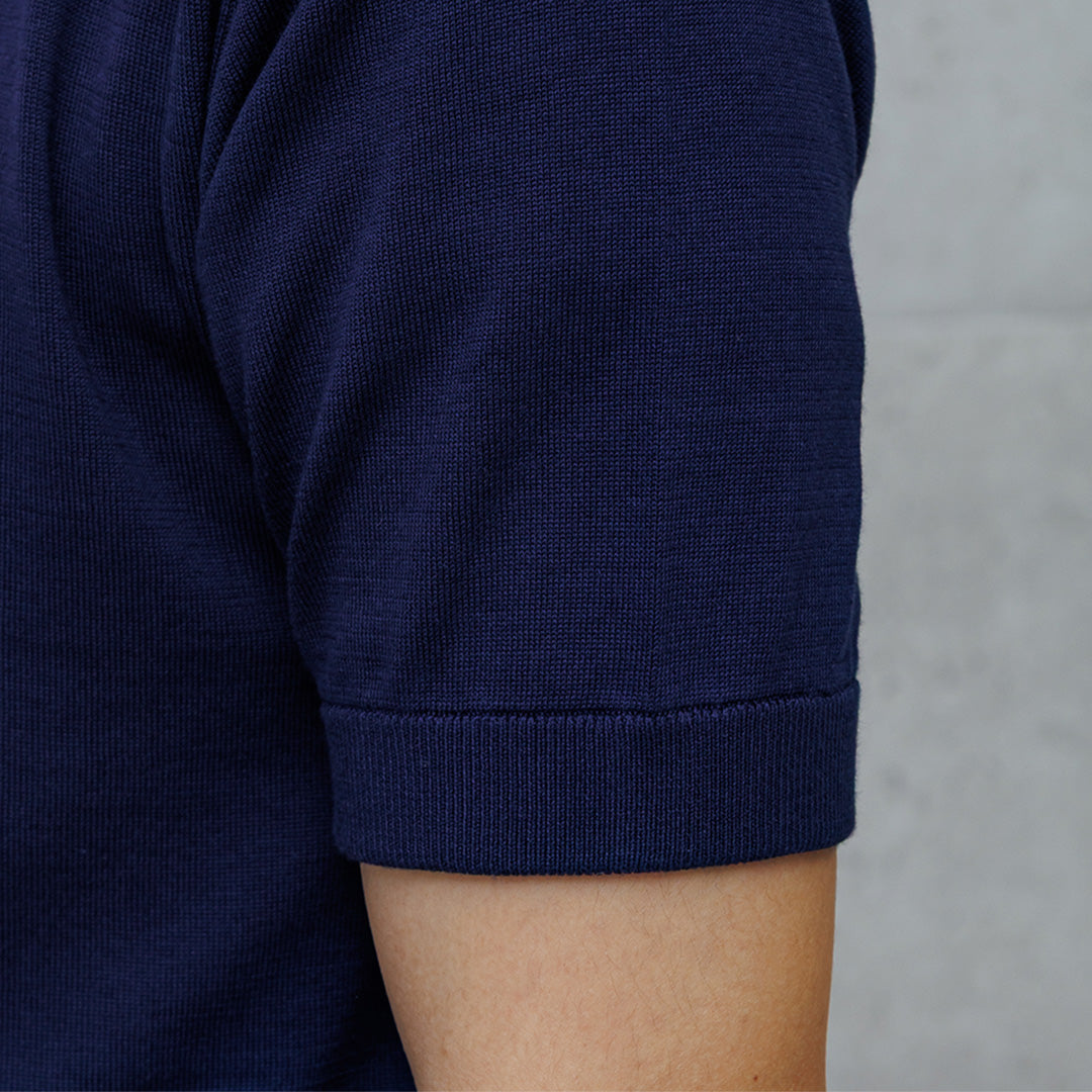 【Renewal】Knit T-shirt Color: Deep Blue