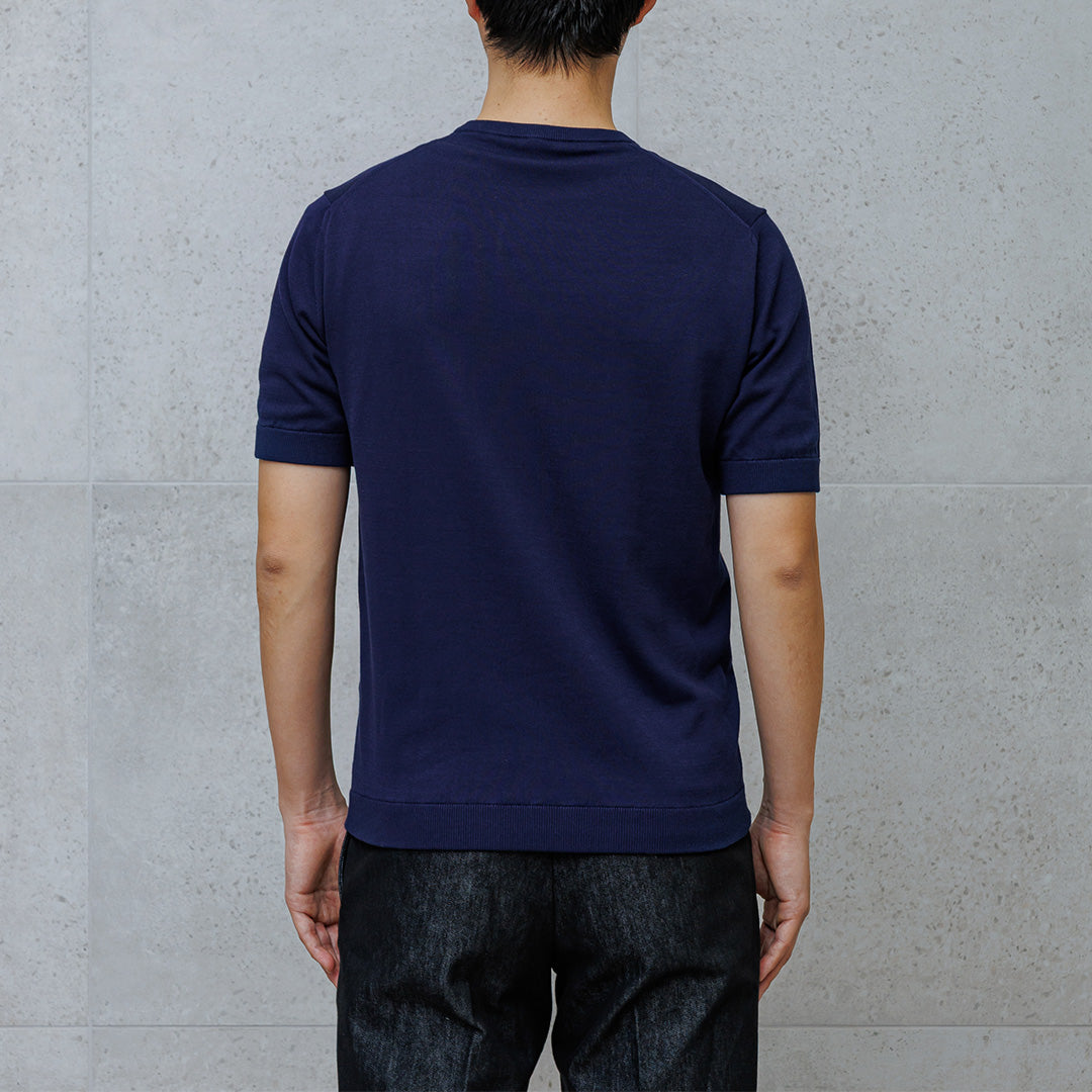 【Renewal】Knit T-shirt Color: Deep Blue
