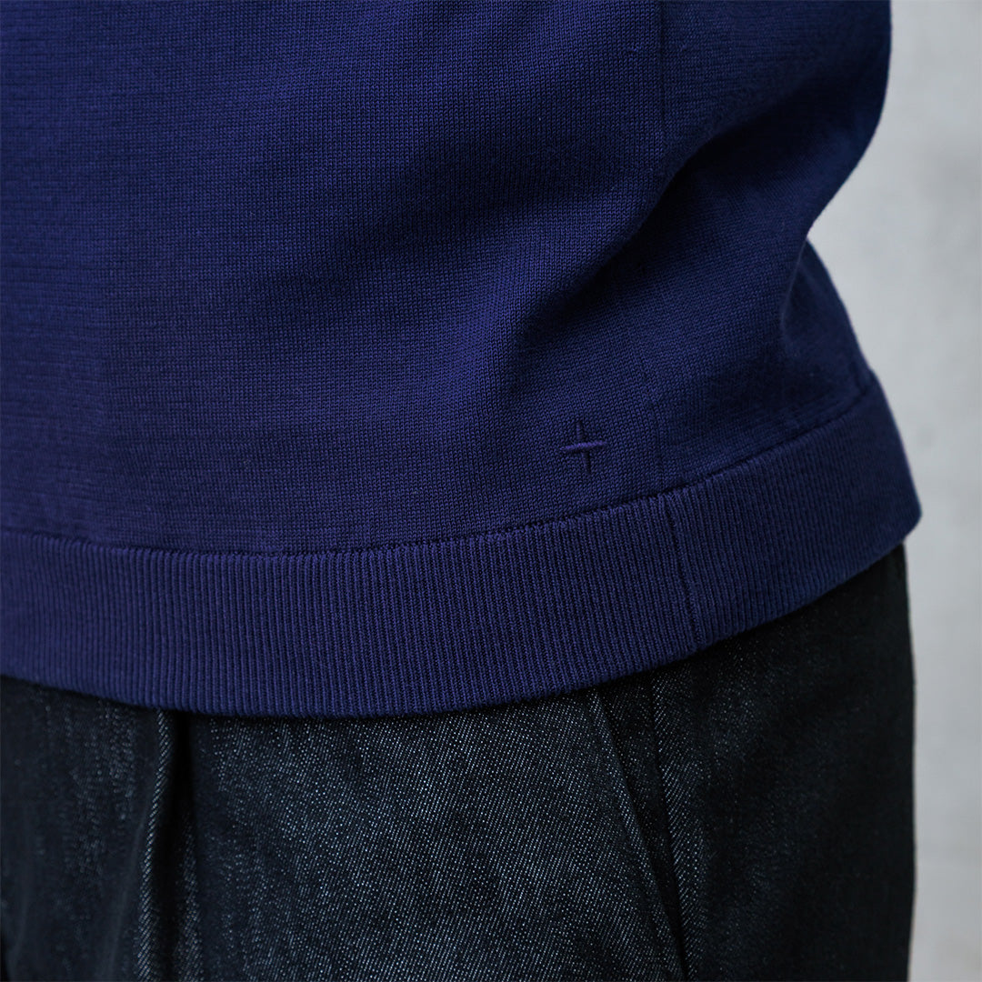 【Renewal】Knit T-shirt Color: Deep Blue