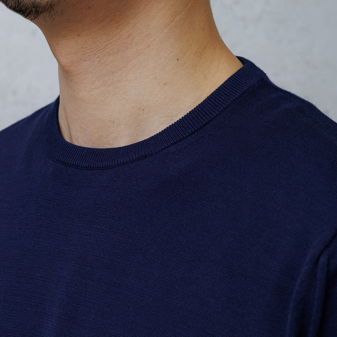 【Renewal】Knit T-shirt Color: Deep Blue