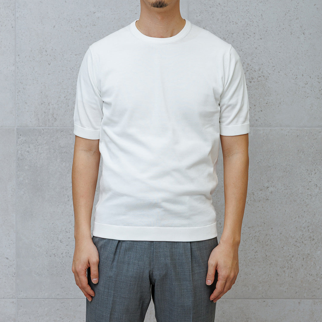 【Renewal】Knit T-shirt Color: White