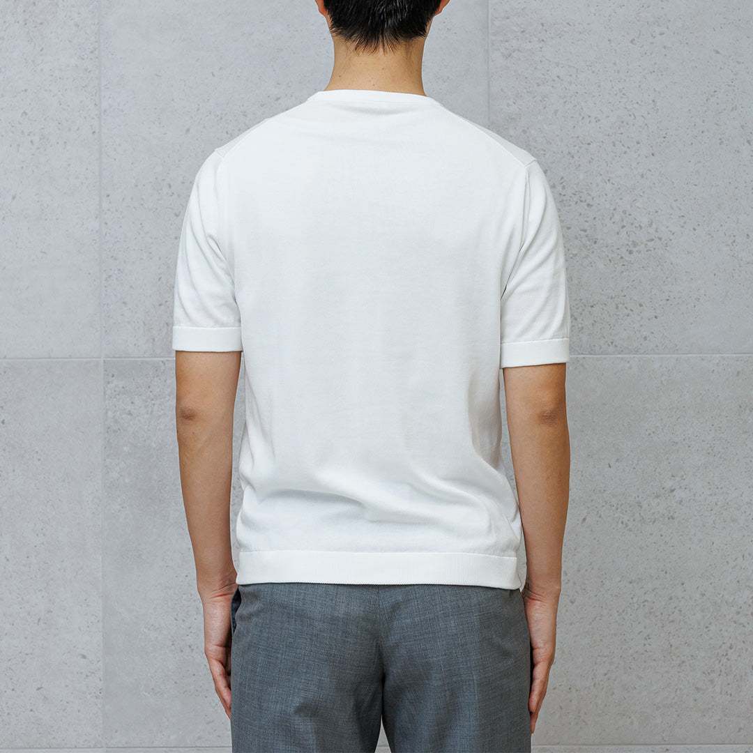 【Renewal】Knit T-shirt Color: White