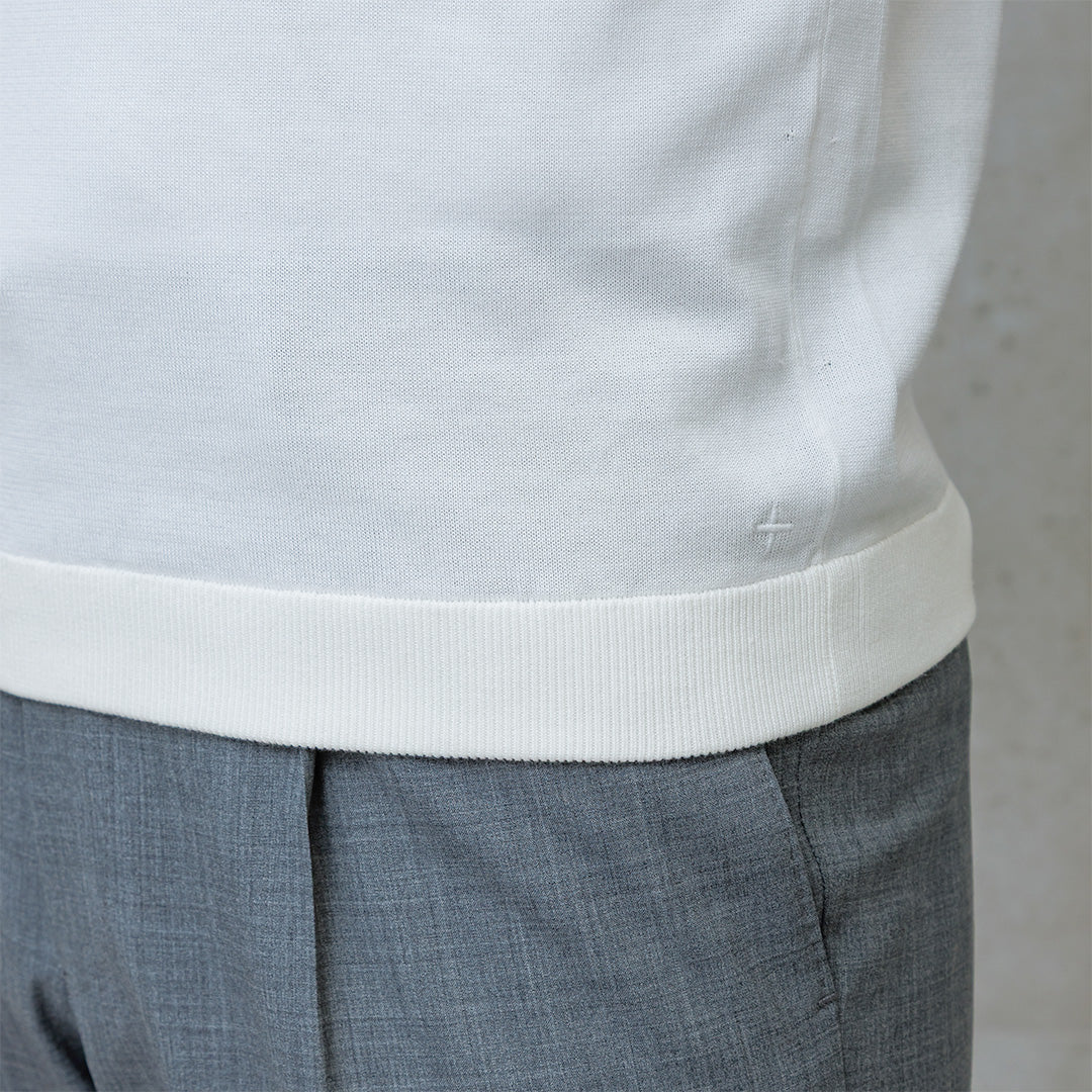 【Renewal】Knit T-shirt Color: White