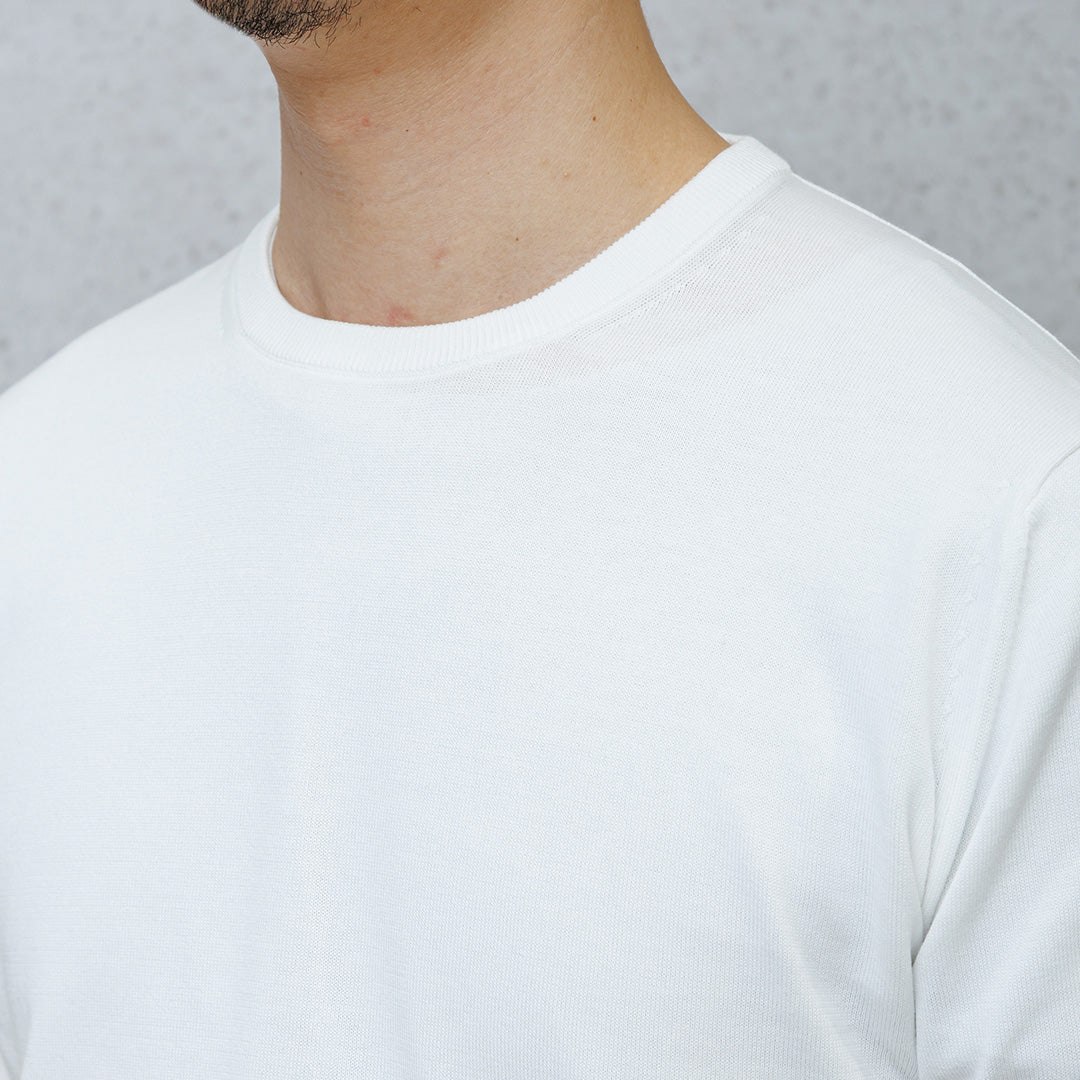 【Renewal】Knit T-shirt Color: White