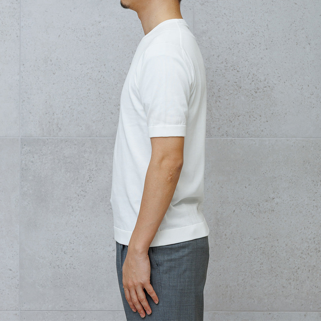 【Renewal】Knit T-shirt Color: White