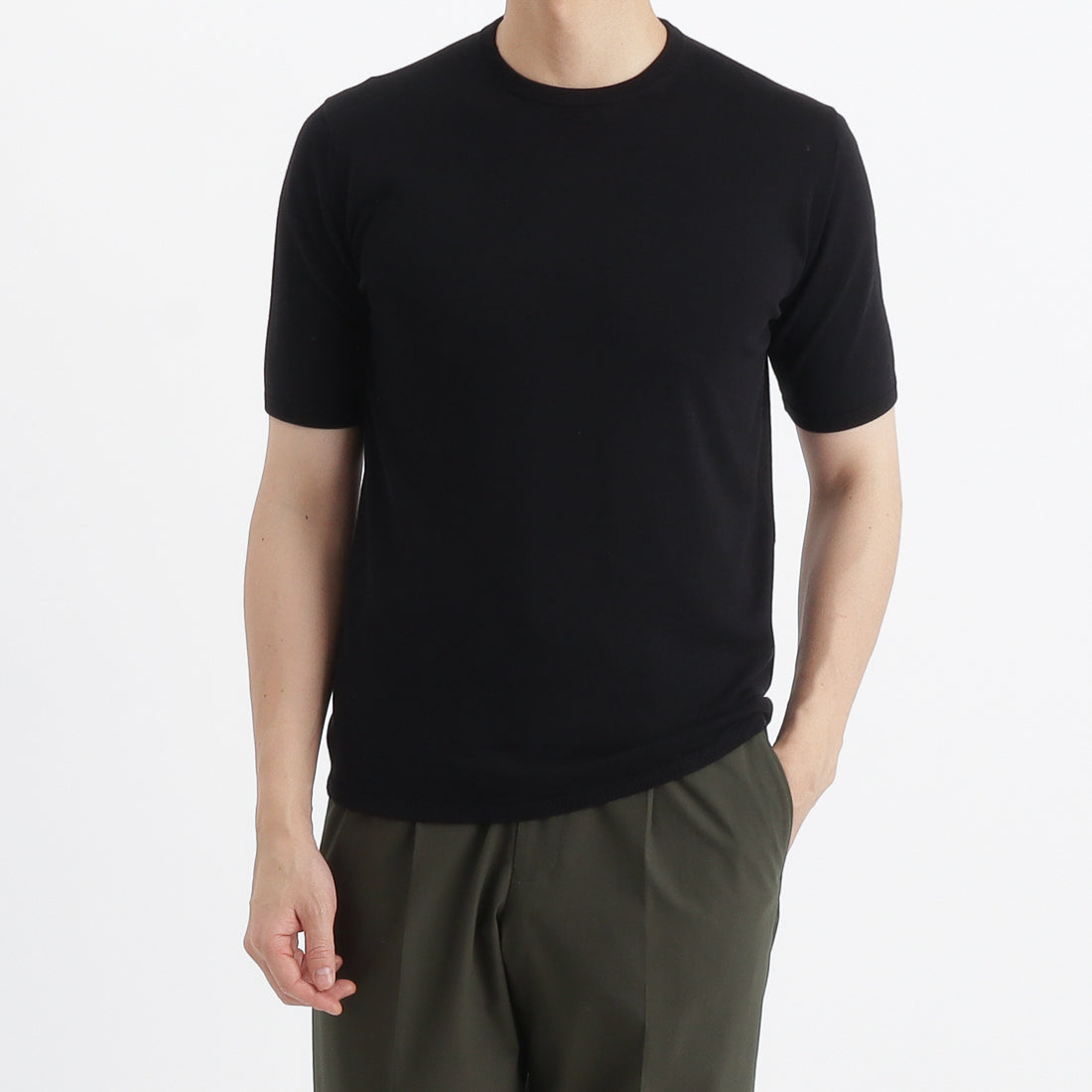 Knit T-shirt Color: Black