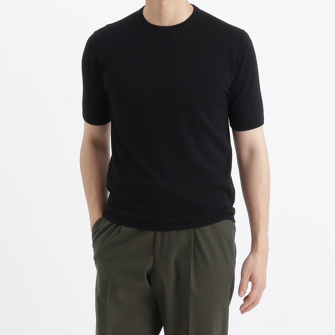 Knit T-shirt Color: Black