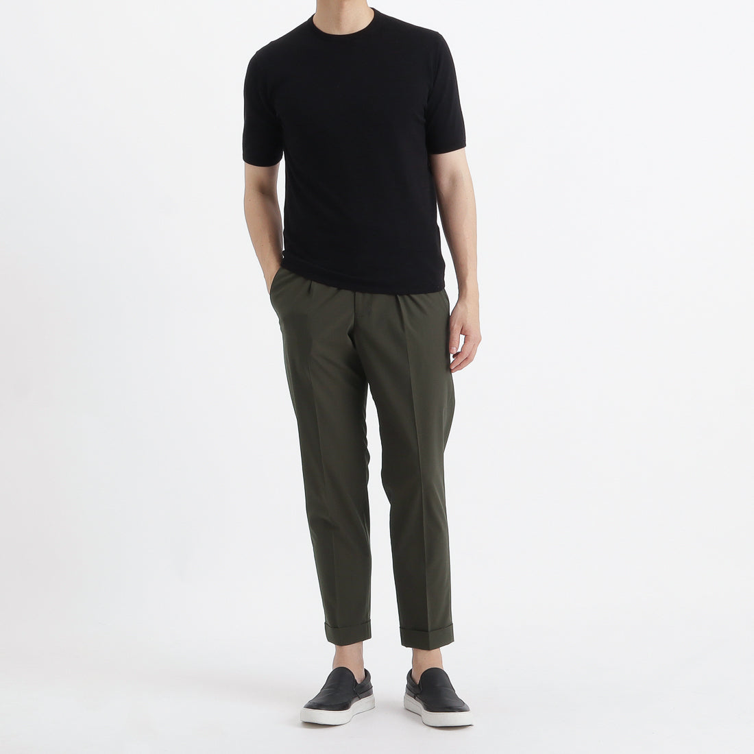 Knit T-shirt Color: Black
