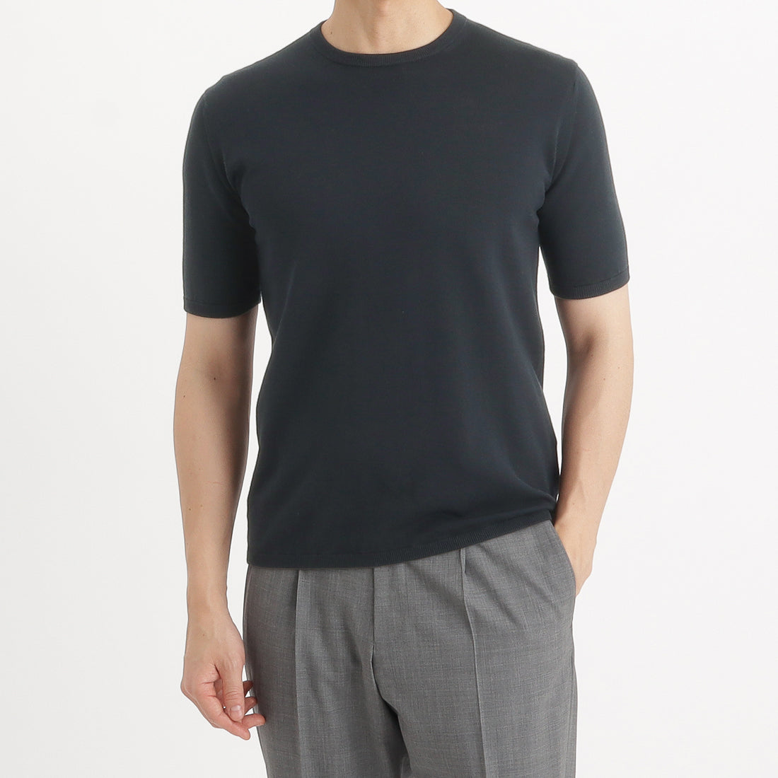 スビンプラチナム ニットTシャツ ネイビー | ＋CLOTHET ONLINE