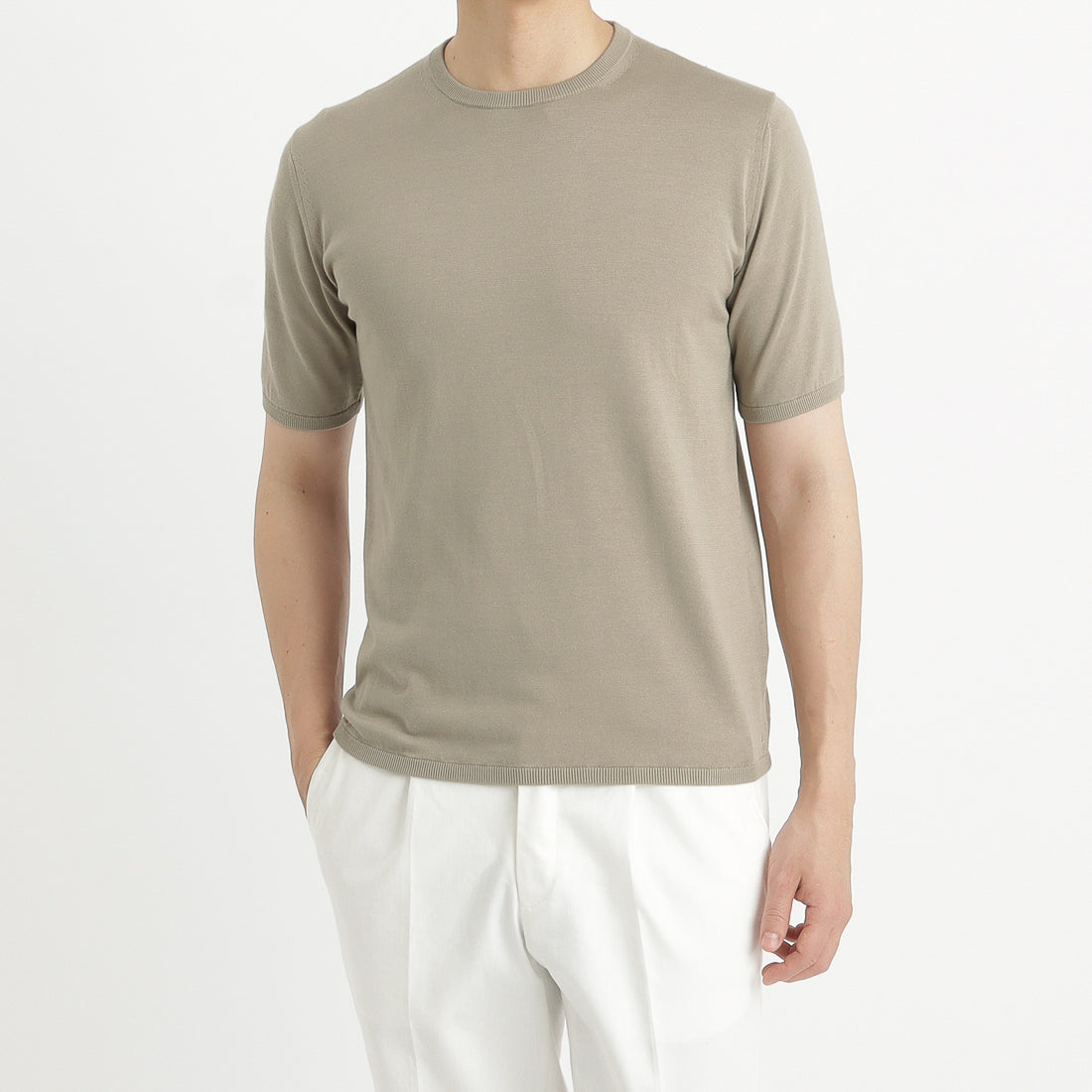 スビンプラチナム ニットTシャツ サンド | ＋CLOTHET ONLINE