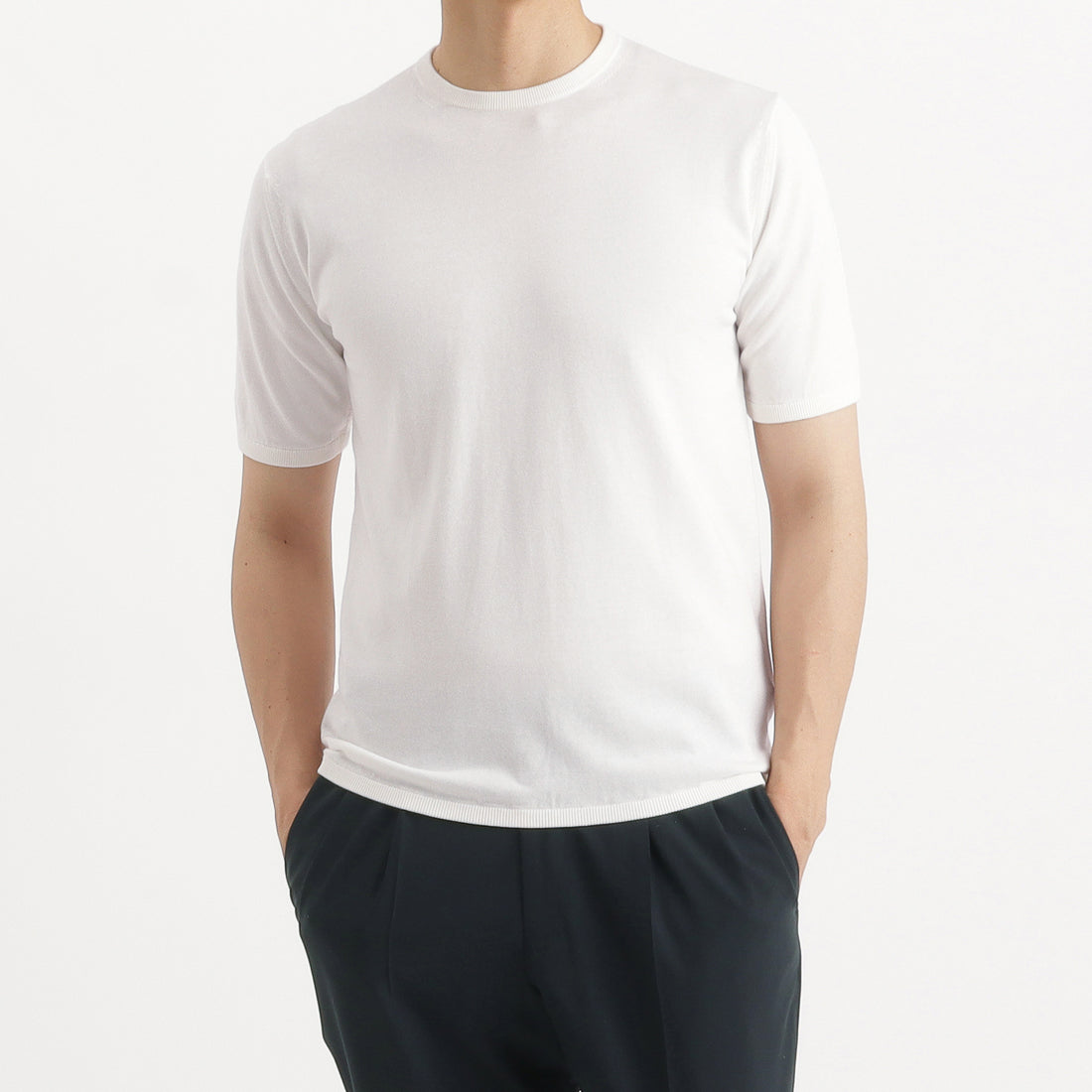 スビンプラチナム ニットTシャツ ホワイト | ＋CLOTHET ONLINE