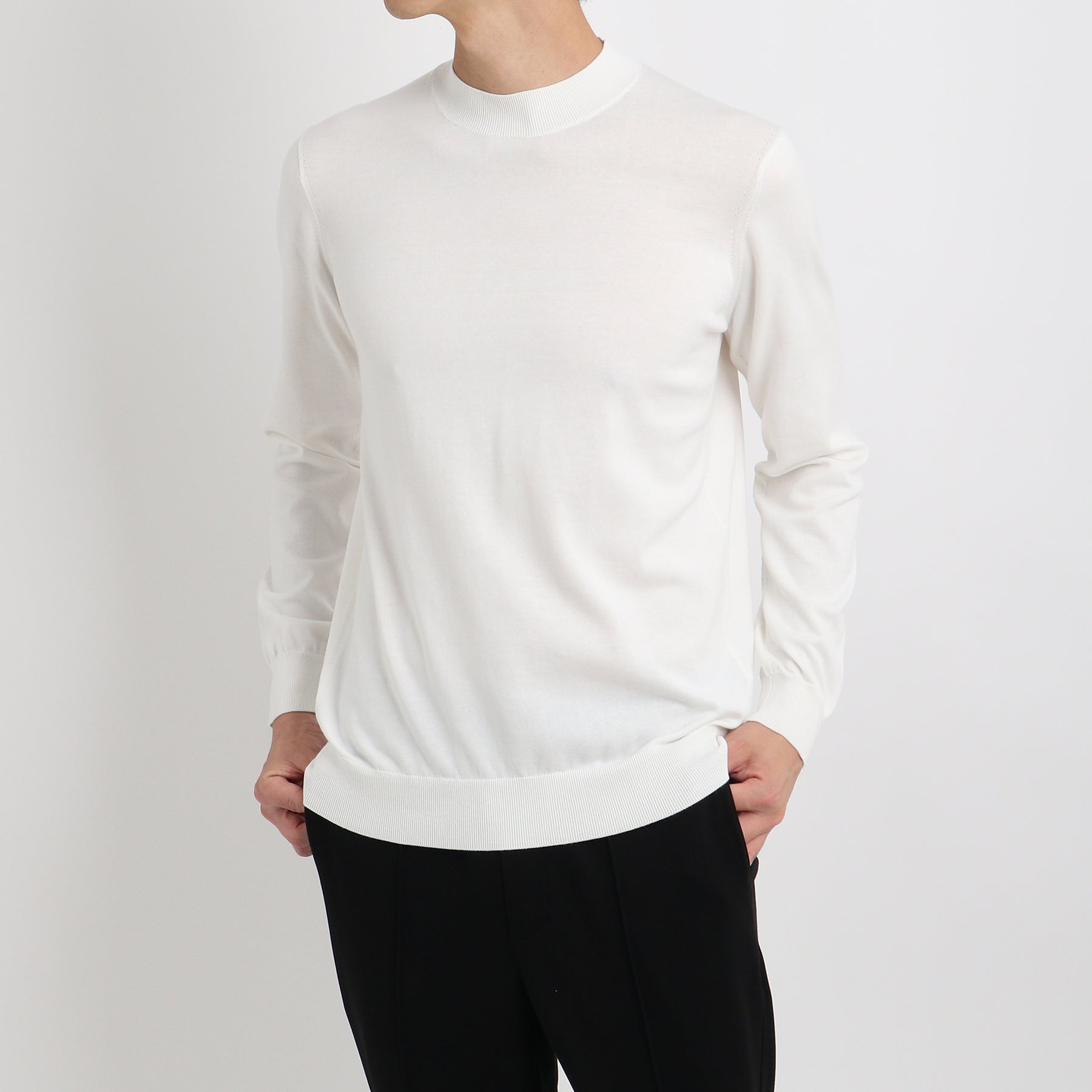 新品‼️クロスクローゼット モックネックニット スビンプラチナムニット ブラック スビンプラチナム モックネックニット ブラック | ＋CLOTHET ONLINE