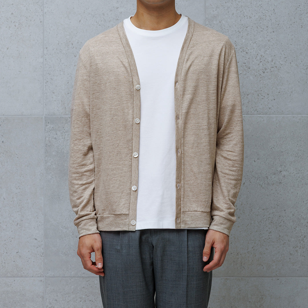 リネンジャージーカーディガン ナチュラル | ＋CLOTHET ONLINE