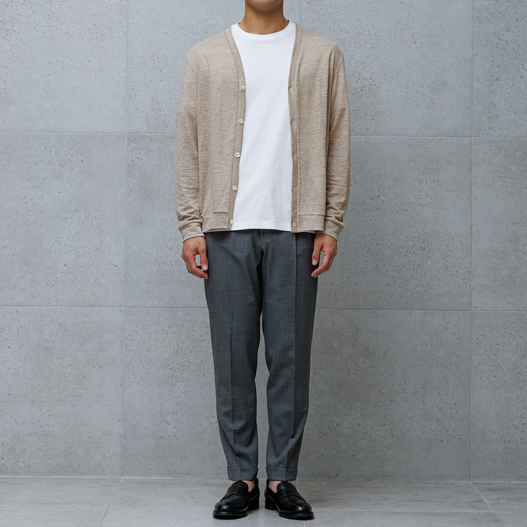 リネンジャージーカーディガン ナチュラル | ＋CLOTHET ONLINE