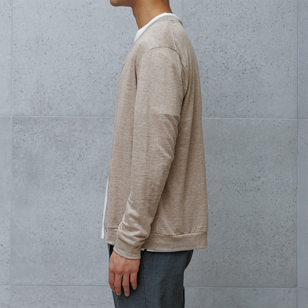 リネンジャージーカーディガン ナチュラル | ＋CLOTHET ONLINE