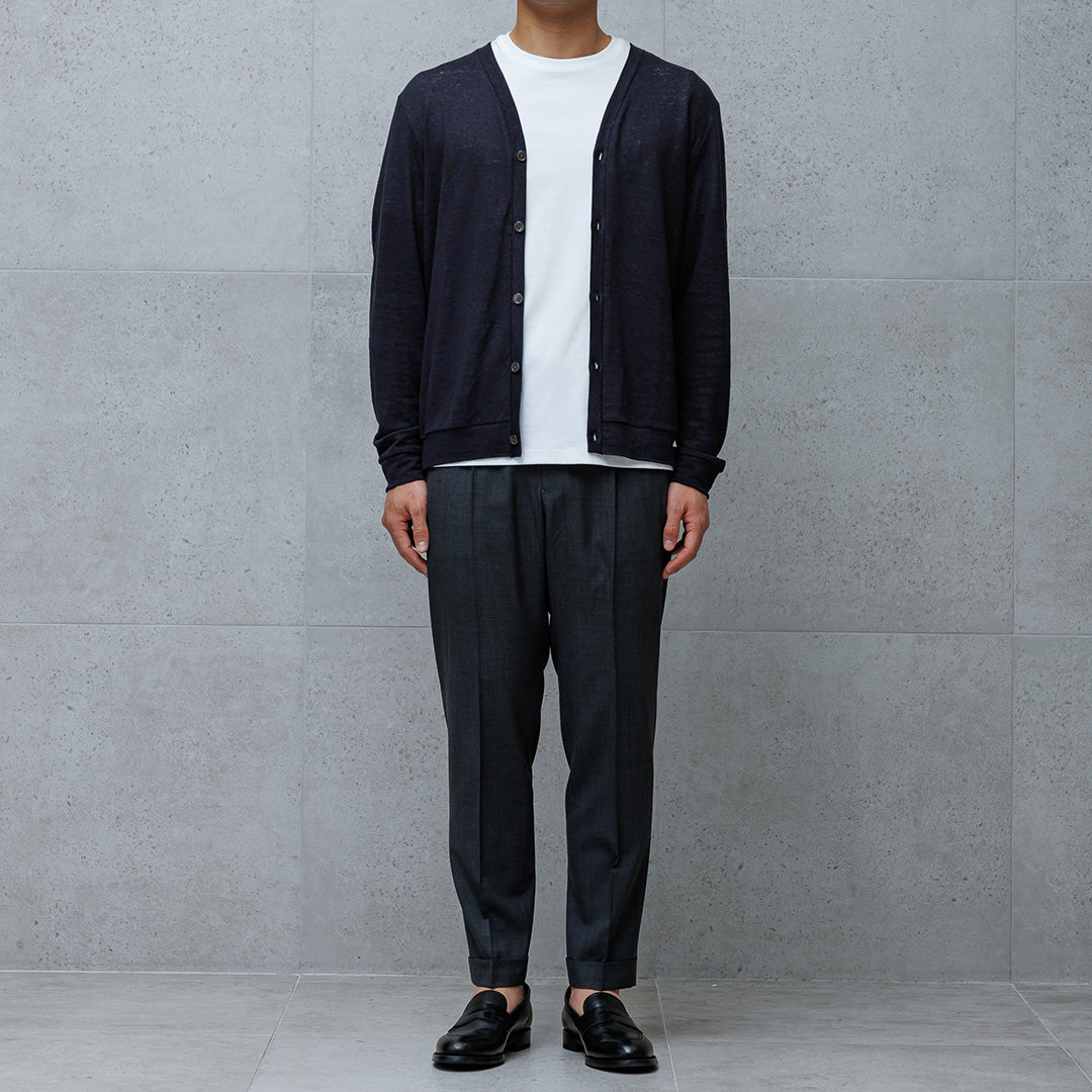 リネンジャージーカーディガン ネイビー | ＋CLOTHET ONLINE