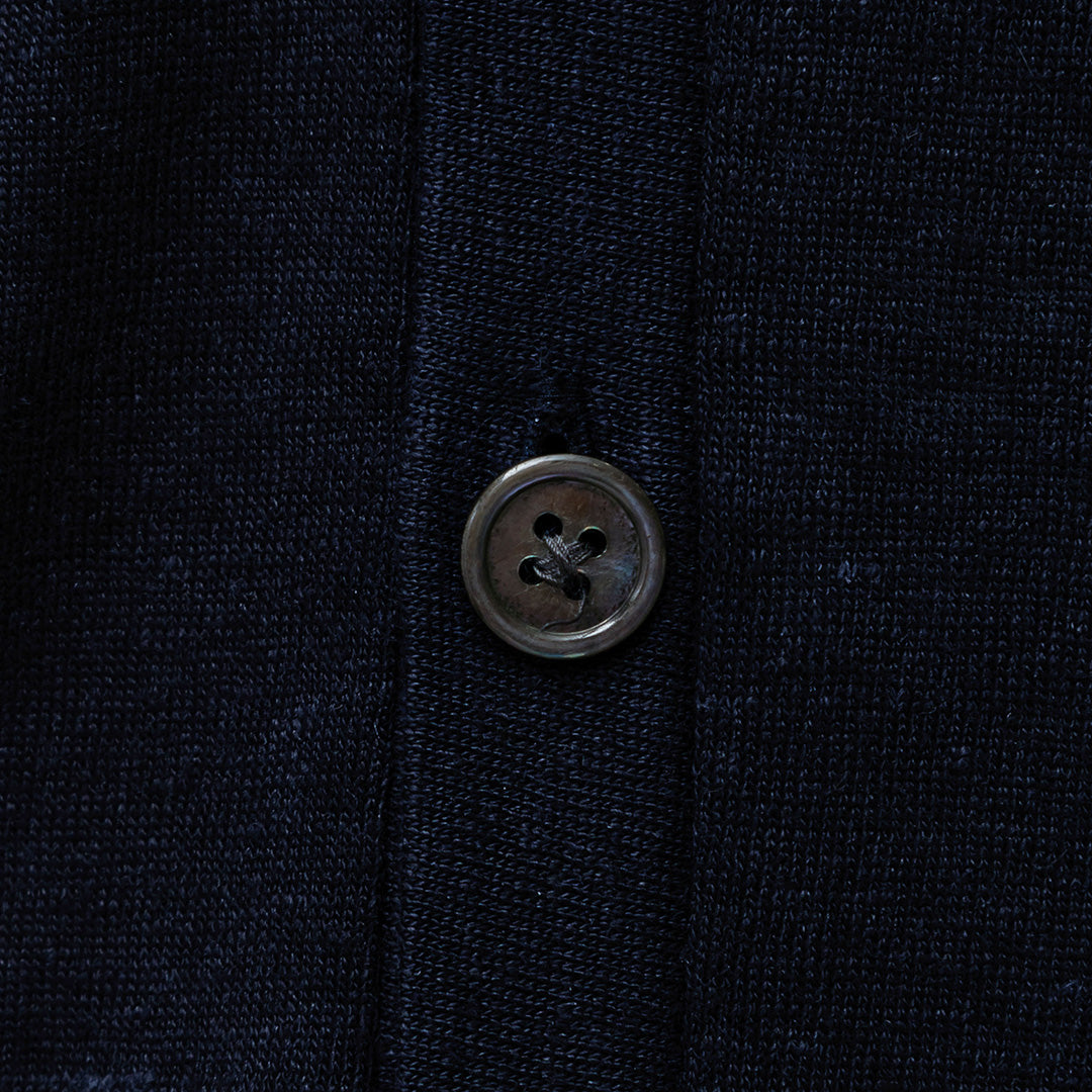 Linen Jersey Cardigan Color: Navy