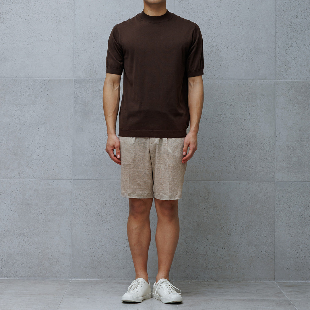 Linen Jersey Short Pants Color: Natural