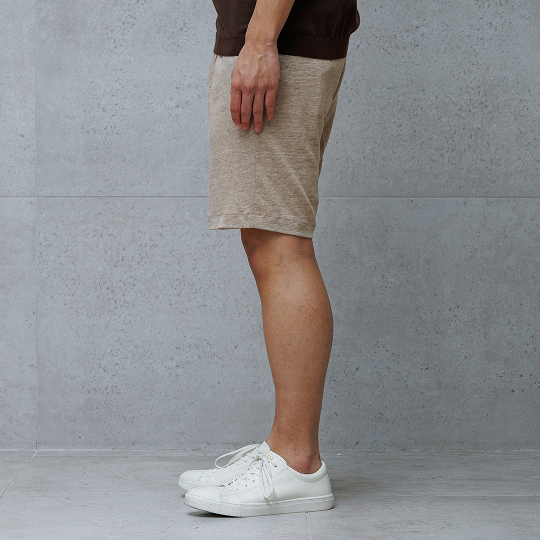 Linen Jersey Short Pants Color: Natural