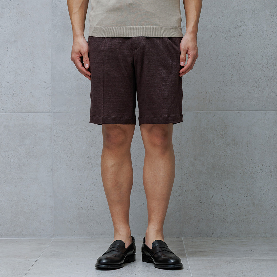 Linen Jersey Short Pants Color: Oak