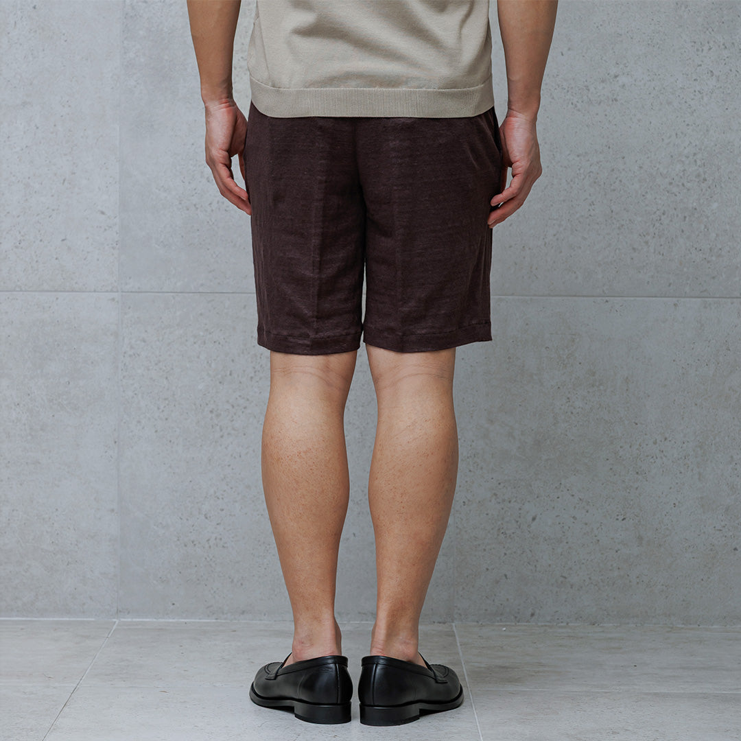 Linen Jersey Short Pants Color: Oak