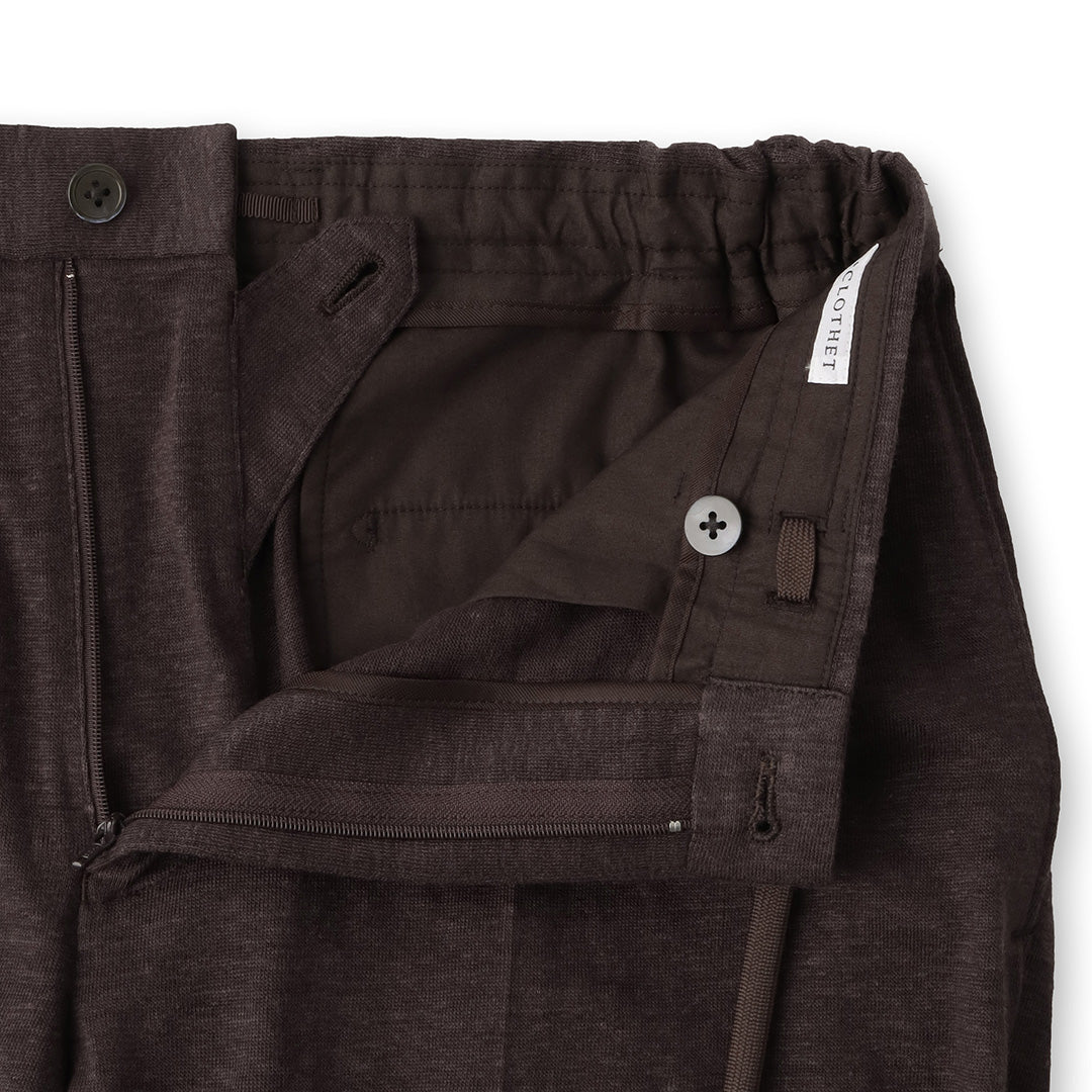 Linen Jersey Short Pants Color: Oak