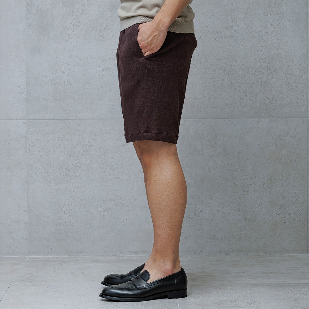 Linen Jersey Short Pants Color: Oak