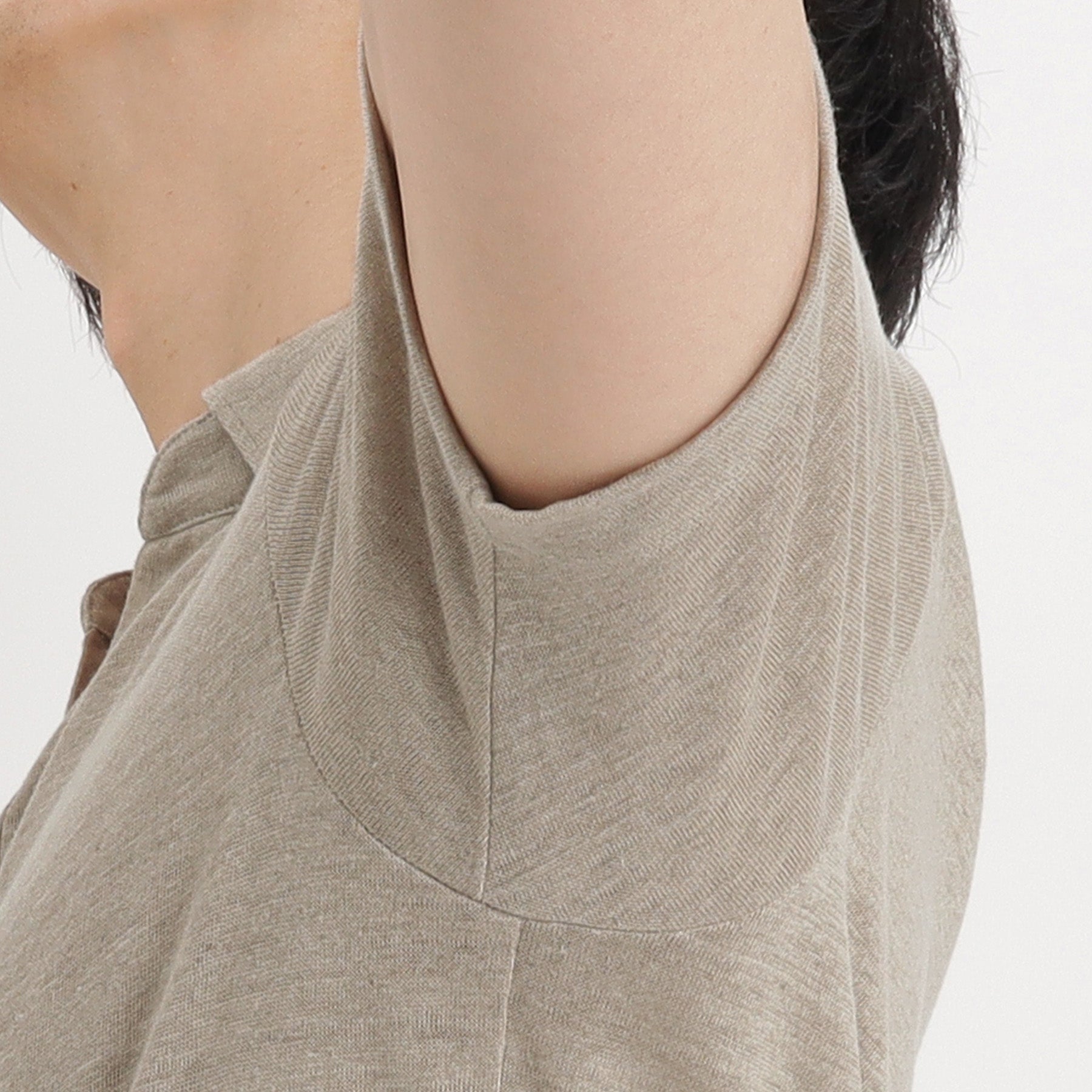 Linen Jersey Tailored Skipper Shirt Color: Natural