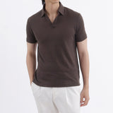 Linen Jersey Tailored Skipper Shirt Color: Oak