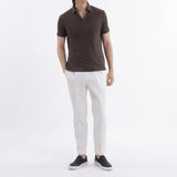 Linen Jersey Tailored Skipper Shirt Color: Oak