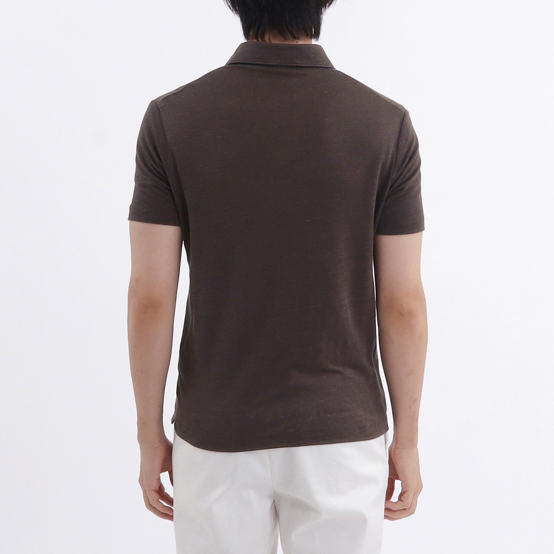 Linen Jersey Tailored Skipper Shirt Color: Oak