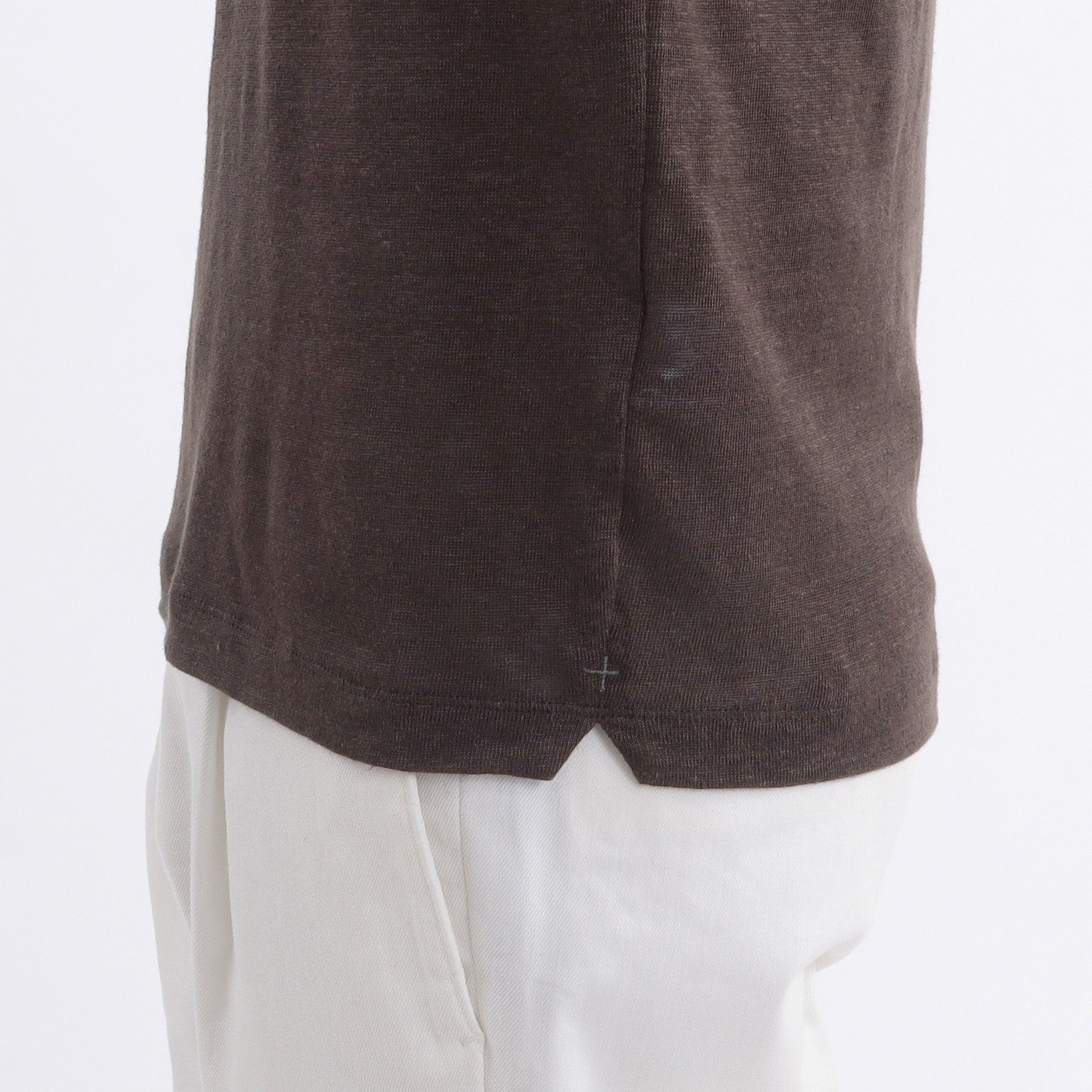 Linen Jersey Tailored Skipper Shirt Color: Oak