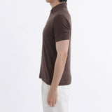 Linen Jersey Tailored Skipper Shirt Color: Oak