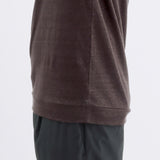 Linen Jersey Tailored Ribbed Hem T-shirt Color: Oak