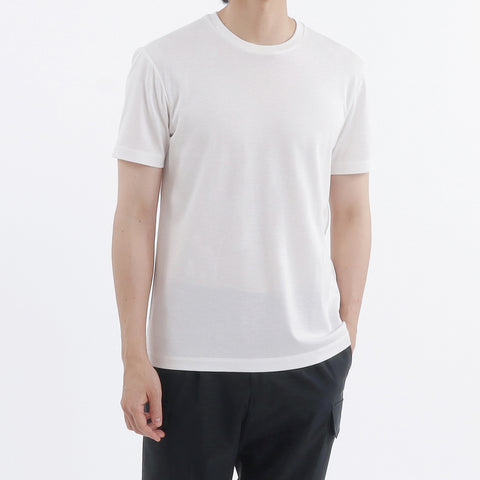【THE LIMITED EDITION】Lyocell&Cotton Tailored T-shirt Color: Off White