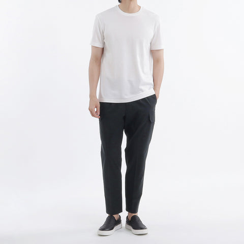 【THE LIMITED EDITION】Lyocell&Cotton Tailored T-shirt Color: Off White