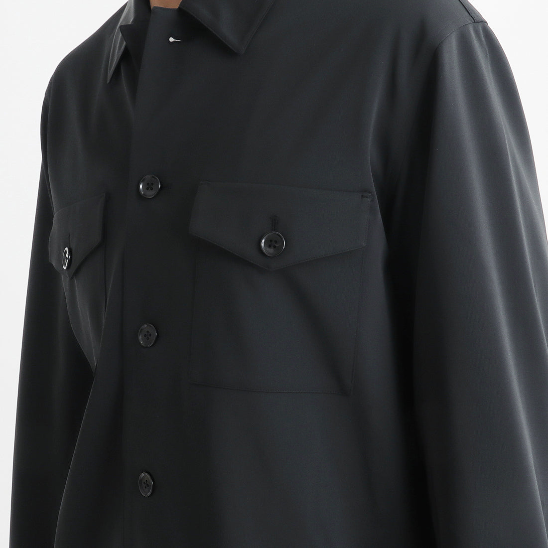 Matte Twist Fatigue Shirt Color: Black