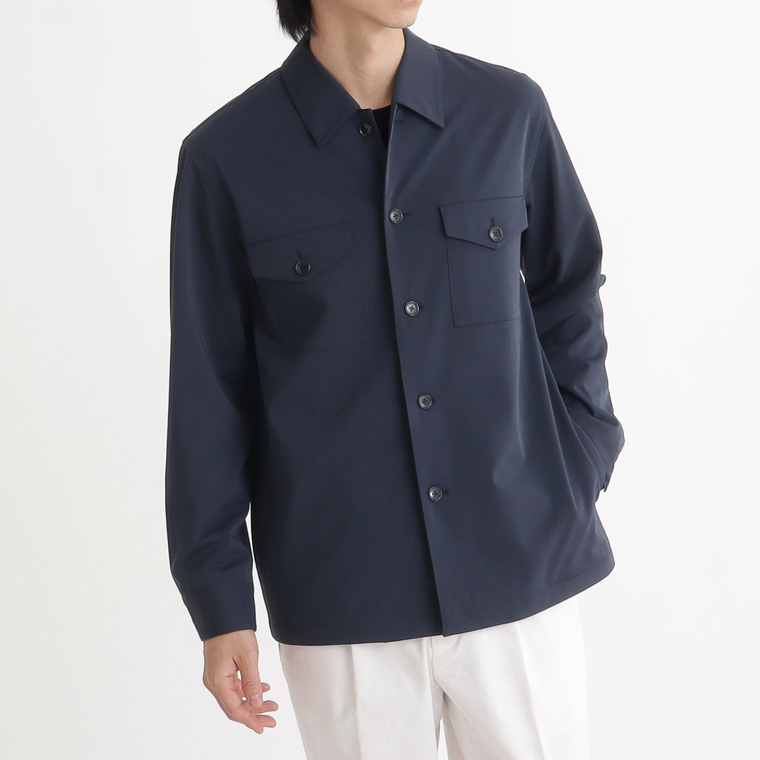 Matte Twist Fatigue Shirt Color: Navy
