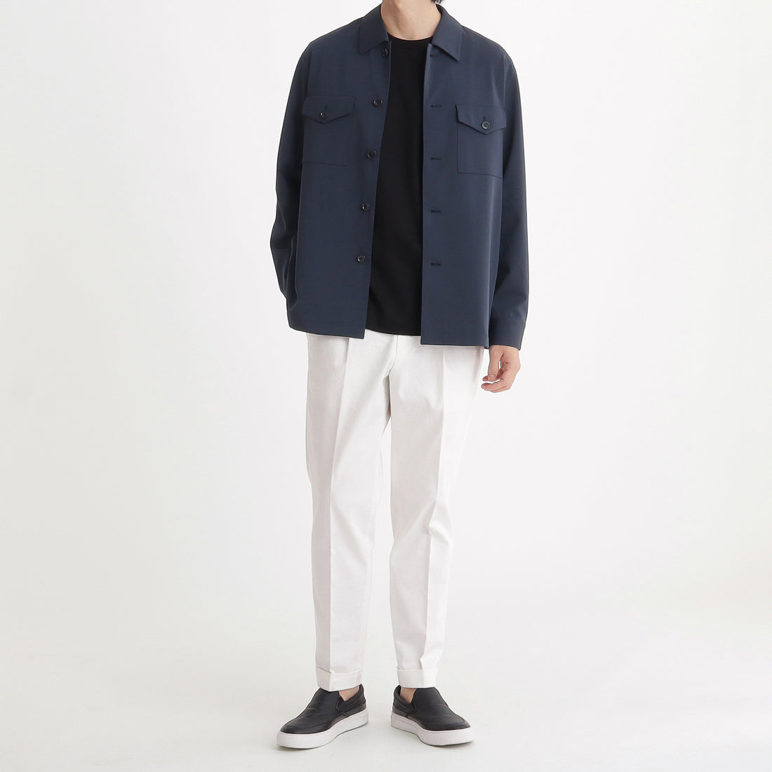 Matte Twist Fatigue Shirt Color: Navy