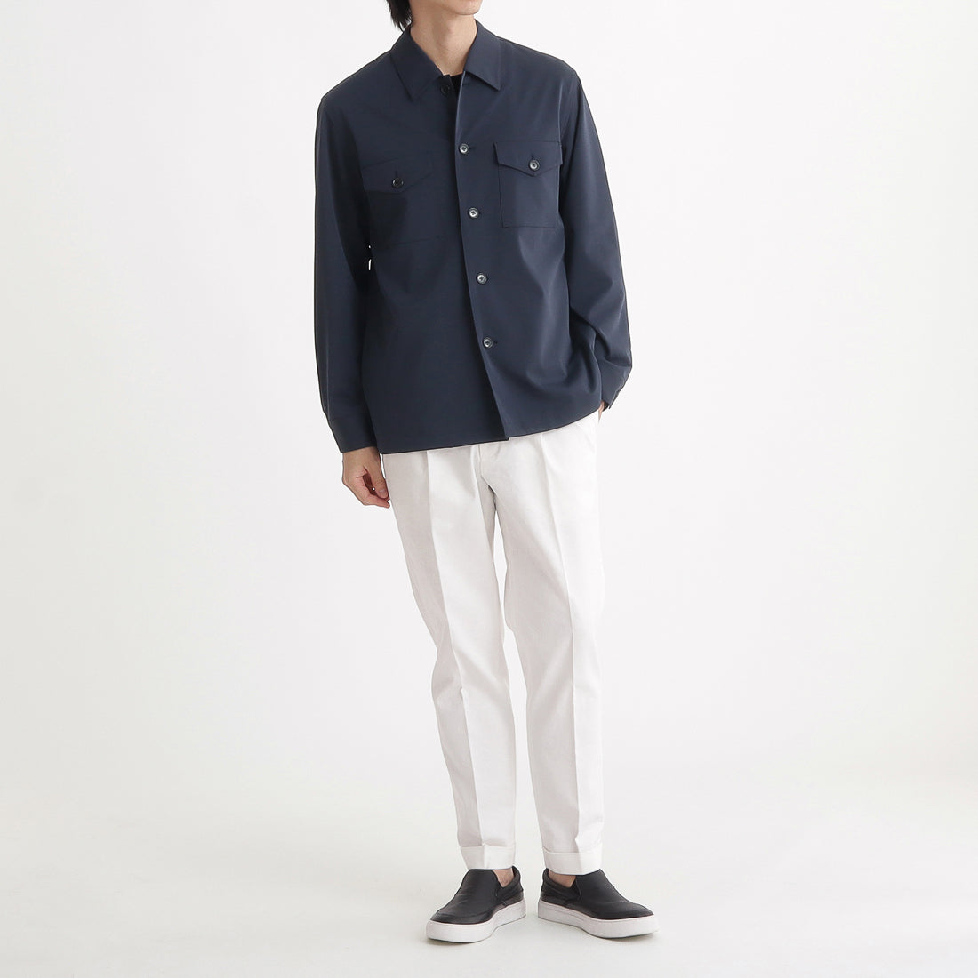 Matte Twist Fatigue Shirt Color: Navy