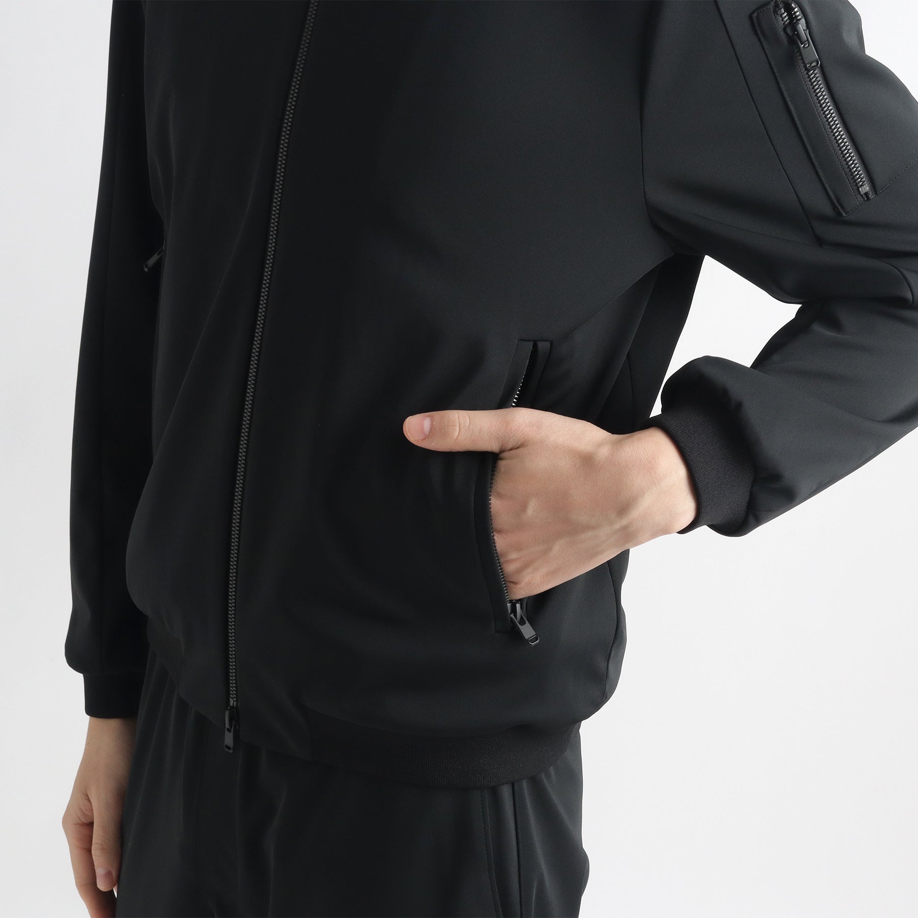 マットツイスト フライトジャケット ブラック | ＋CLOTHET ONLINE