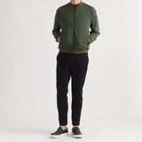 Matte Twist Flight Jacket Color: Khaki