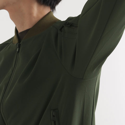 Matte Twist Flight Jacket Color: Khaki