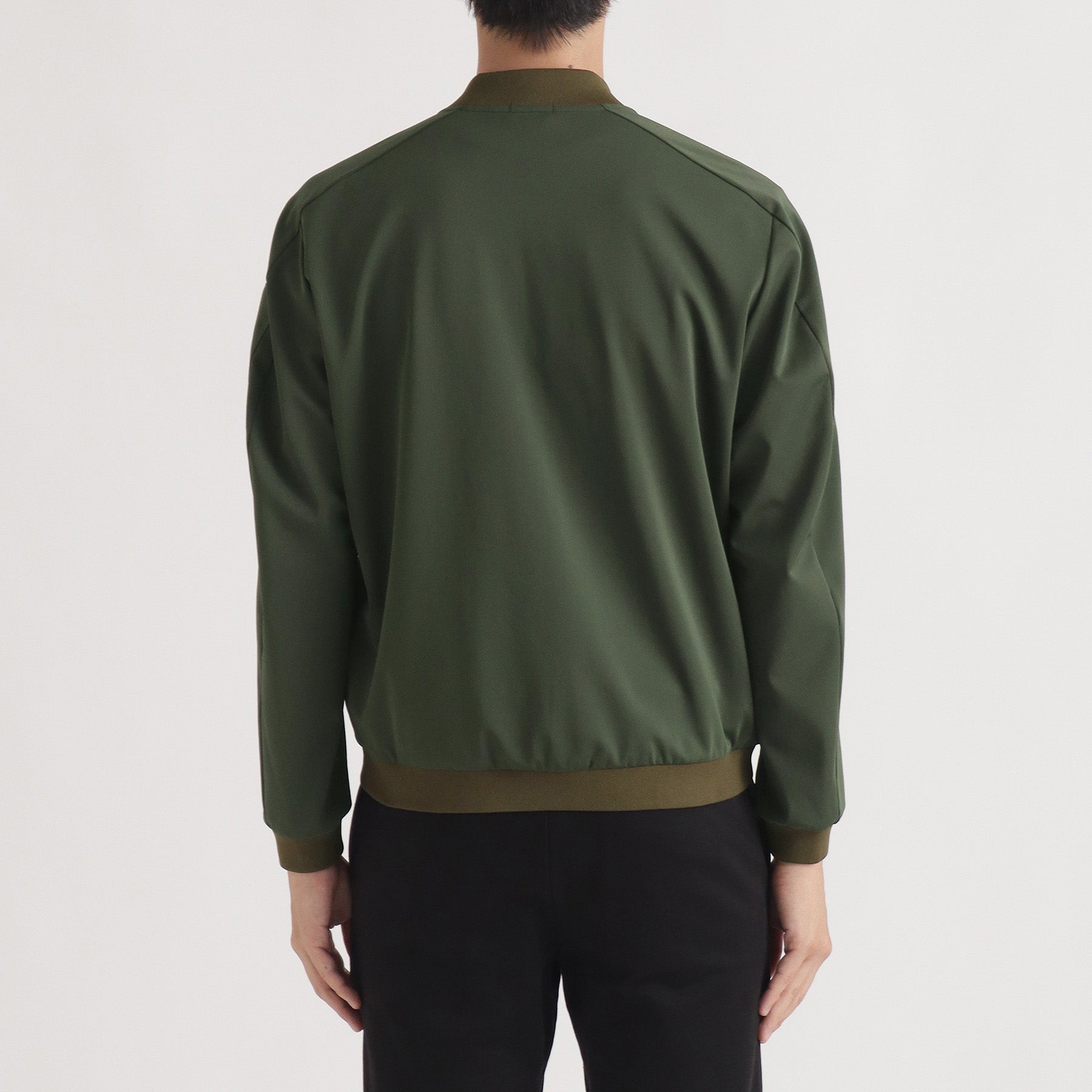 Matte Twist Flight Jacket Color: Khaki