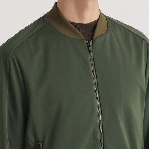Matte Twist Flight Jacket Color: Khaki