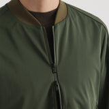 Matte Twist Flight Jacket Color: Khaki